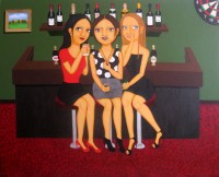The Girls’ Night Out - Painting by Waleska Nomura