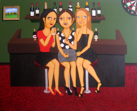 The Girls’ Night Out - Painting by Waleska Nomura