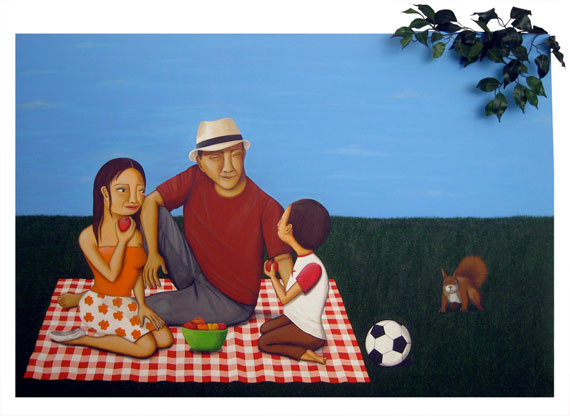 Picnic In The Park - Painting by Waleska Nomura