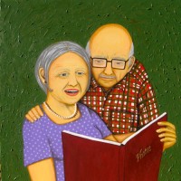 The Family Album - Painting by Waleska Nomura