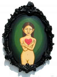 Triptych - Broken Heart - Painting by Waleska Nomura