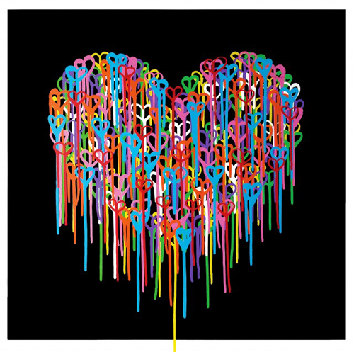 Heart In Love (Black) Screen Print