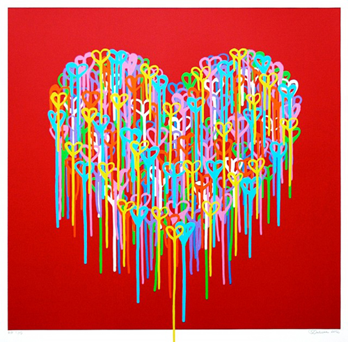 Heart In Love (Red) Screen Print by Waleska Nomura.